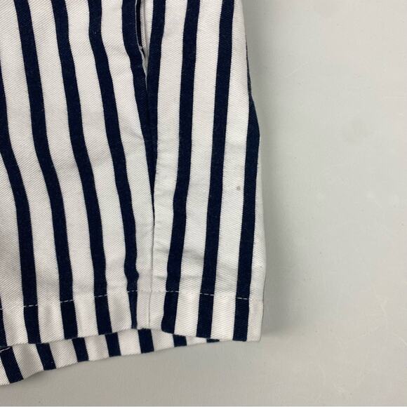 J. Crew 3.5” Striped Denim Nautical Cotton Shorts Black White Pockets Sz 2 / XS - Picture 8 of 8